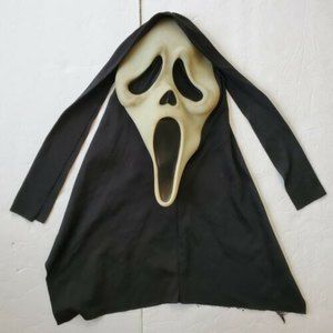 Vintage Ghost Face Scream  Mask Glows In The Dark Easter Unlimited Hood 9206